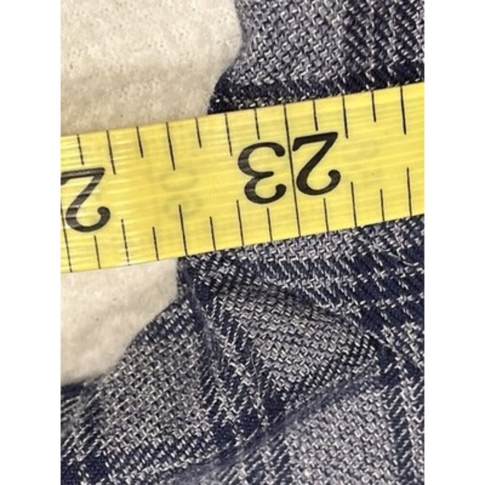Men’s Large Charles Tyrwhitt Non Iron Slim Fit Oxford Plaid Gray Blue - Picture 12 of 13